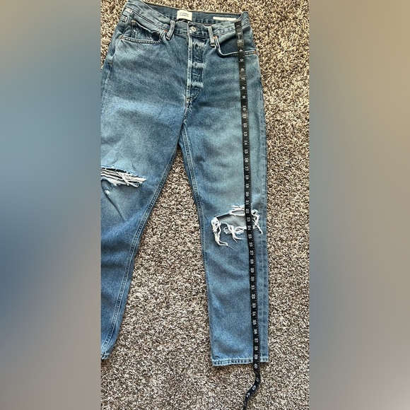Citizen of Humanity Sabine Blue High Waist Ripped Straight Leg Jeans US27 (0760) - Picture 12 of 14